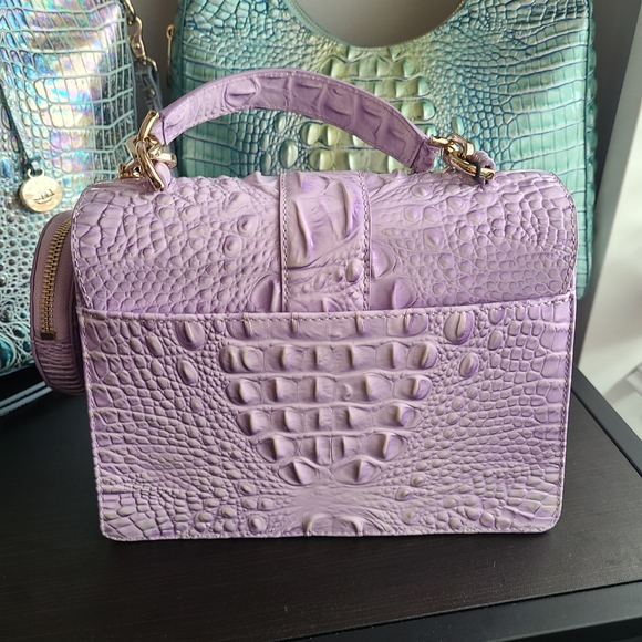 NWT Brahmin Small Hallie Gentle Lavender Melbourne With Matching Coin Purse - Picture 4 of 16